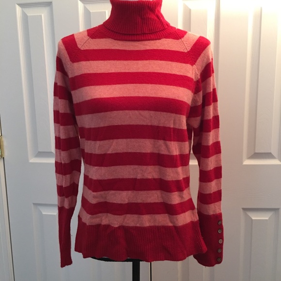 Monsoon valentines Where’s Waldo cashmere candy cane stripe red pink turtleneck - Picture 8 of 8